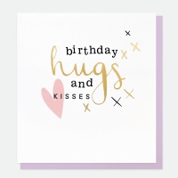 Birthday Hugs and kisses Card By Caroline Gardner